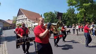 Festumzug zur Sassenberger Pfingst Musikschau 2018 1 [upl. by Tremain914]