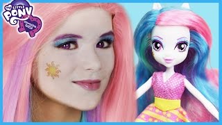 My Little Pony Princess Celestia Makeup Tutorial Equestria Girl Doll Cosplay  Kittiesmama [upl. by Nelhsa179]