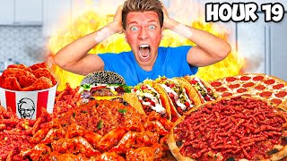 Trying Extreme Eating Challenges SHOCKING Eating the Worlds UNHEALTHIEST Diet for 100 Hours [upl. by Yrahca]