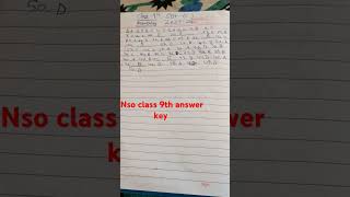 Class 9th nso answer key set  c 202425 [upl. by Aihsilat]