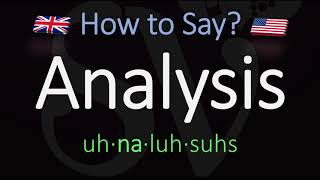 How to Pronounce Analysis CORRECTLY Meaning amp Pronunciation [upl. by Embry]