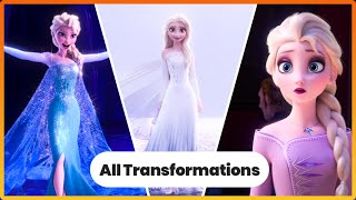 Elsas Top 10 Stunning Outfits in Frozen  All Elsa Dress Transformation in Frozen [upl. by Hillel107]