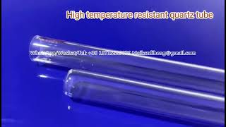 Customized transparent quartz hightemperature tube [upl. by Ahtikal]