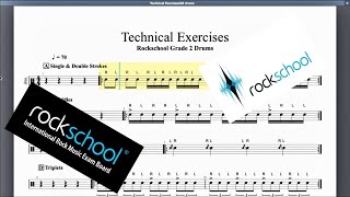 Technical Exercises Rockschool Grade 2 Drums [upl. by Nnylaj177]