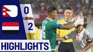 Nepal vs Yemen Full Match Highlights  FiFa World cup Qualifiers 2026 [upl. by Sredna]