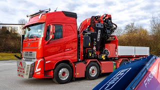 VOLVO FH 540 8x2 mit FASSI F1450 RA 228 und FLY JIB L826 HXP Techno  LYMA Kran und Fahrzeugbau [upl. by Luce810]