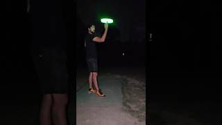 Glow Frisbee 👽 shorts frisbee frisbeegolf discgolf glow fyp glowinthedark discgolfcourse [upl. by Hendrik128]