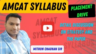 AMCAT SYLLABUS in Detail  Strategy for Preparation  Placement Drive via AMCAT  Mithun Sir [upl. by Niltag298]