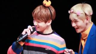 BTS Fansign  Taehyung amp Jungkook singing Begin cut [upl. by Azmuh450]