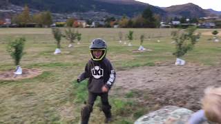 8 year old Theos first backflip to dirt mtb [upl. by Ree]