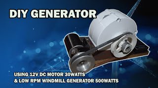 DIY wind turbine generator motor 12volts 500watts [upl. by Mandal756]