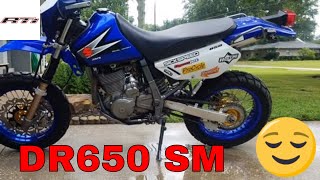 Sick Suzuki DR650 Sumo SM Supermoto Setup w 6040 tires [upl. by Ineslta222]