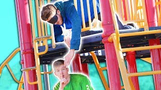 Blind quotHide and Seekquot on a 3 Story Playground [upl. by Myrlene]