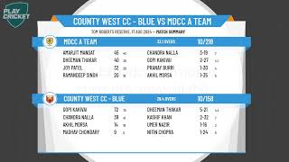 County West CC  Blue v MDCC A Team [upl. by Ettegdirb]