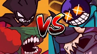 kbh Games FNF TRICKY and WHITTY VS TABI and AGOTI Genocider Mashup mod [upl. by Namilus]