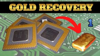 Precious Metals Gold Recovery from Scrap CPU  Part 1 [upl. by Sibby]