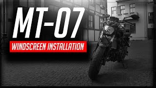 Yamaha MT07 CNC Aluminum Windscreen  Installation Guide amp Initial Thoughts [upl. by Wakerly]