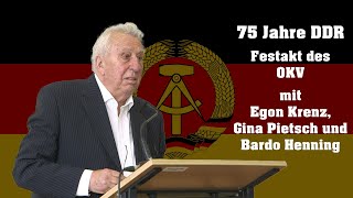 75 Jahre DDR  Eine Festveranstaltung des OKV [upl. by Ranna]