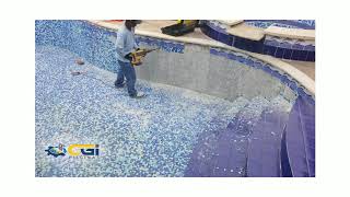 Cambio de revestimiento interno Mosaiquillos por Diamond Brite Cool Blue [upl. by Kahler]