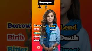 Learn English Antonyms improveenglish learnenglish esllearners [upl. by Acinomaj]