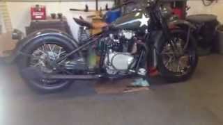 270 degree Rephased Yamaha XS650 Engine Sound WWII Military Themed custom [upl. by Akihdar289]