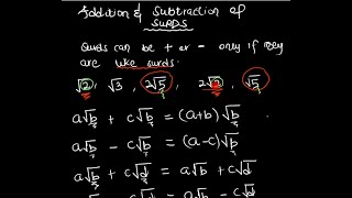 Addition and Subtraction of Surds Simplifying Expressions [upl. by Oinotla766]