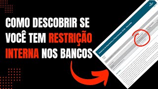 COMO DESCOBRIR SE VOCÊ TEM ALGUMA RESTRIÇÃO INTERNA NOS BANCOS  Registrato  BANCO CENTRAL [upl. by Yluj]