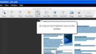 How to Convert PDF to Publisher with Able2Extract 7 [upl. by Nolaf]