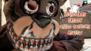 NIGHTMARE FREDDY Child Costume UNBOXING Review HALLOWEEN FNAF Five Nights at Freddys OskieWhiskie [upl. by Aviva727]