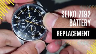 SEIKO SNDC89 7T92 BATTERY REPLACEMENT DIY [upl. by Areek]