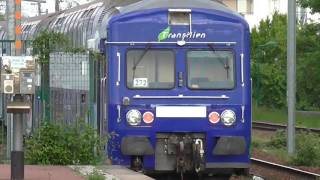 BB27300 et VB2N livrée Transilien  Départ de la gare de Pontoise sur la ligne J du Transilien [upl. by Aronow]