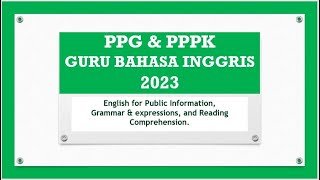 PPPK amp PPG GURU BAHASA INGGRIS 2023SOAL KOMPETENSI PROFESSIONAL BAHASA INGGRIS [upl. by Eltsirhc907]