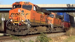 2 engine BNSF Intermodal [upl. by Ellerrehs467]