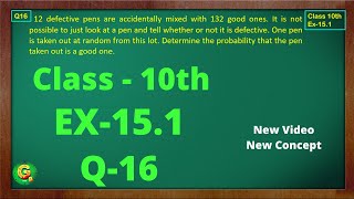 Ex 151 Q16 Class10  Probability  Exercise 151  Class10 Math  Class10 Ex 151 Q16  Green Board [upl. by Cuthbertson]