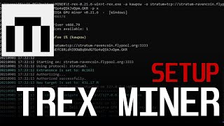 TREX miner Setup and Configuration  How to use T REX miner [upl. by Onailil]