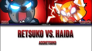 SPOILERS Aggretsuko  Retsuko VS Haida English dub  Color Coded Lyrics Eng [upl. by Marni775]