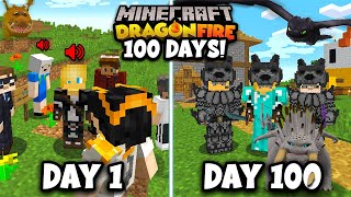 I Spent 100 Days in DRAGON FIRE Minecraft with FRIENDS This is what happened [upl. by Ynahpit]