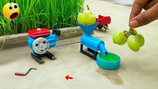 diy tractor disel engine mini juicer machine sanocreator sunfarming7533 [upl. by Naerad]