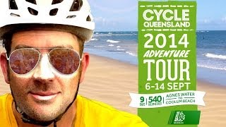 Cycle Queensland 2014 Agnes Water to Coolum Beach [upl. by Ahsitak]