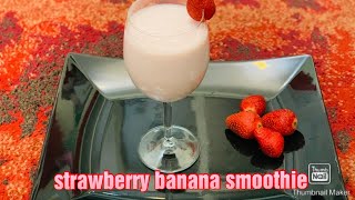 Strawberry banana smoothie  how to make strawberry banana smoothie in tamil [upl. by Alleiram]