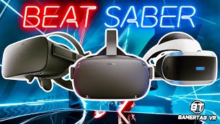 BEAT SABER COMPARISON QUEST vs PSVR vs RIFT [upl. by Yema]