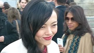 Rila FUKUSHIMA à Paris Show VALENTINO Paris 2014 Fashion Week Mars 4 March [upl. by Oisangi]