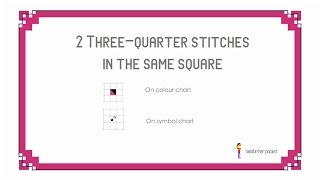 Learn to cross stitch 2x threequarter stitches in the same square [upl. by Alaham]