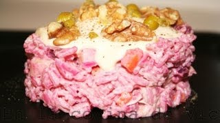 Ensaladilla de arroz rosa [upl. by Ecinna]