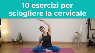 Pilates  10 esercizi per sciogliere la cervicale  Esercizi di Pilates a casa [upl. by Robma169]