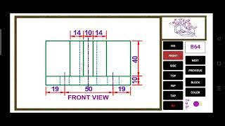 Isometric drawing view to Orthographic views technicaldraw [upl. by Gris]