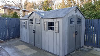 Lifetime 15x8 Storage Shed Assembly from start to finish [upl. by Weintrob]