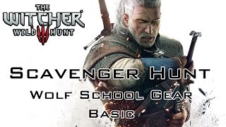 The Witcher 3 Wild Hunt  Scavenger Hunt Wolf School Gear Basic armor set DLC  Commented [upl. by Nedi]