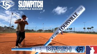 2024 LOUISVILLE SLUGGER TYLER MARSHBURN SOFTBALL BAT REVIEW [upl. by Gran586]