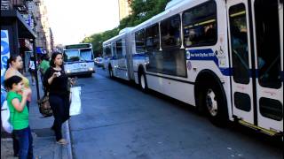 MaBSTOA Bus Action at 125th Street  Amsterdam Avenue [upl. by Eirrak106]